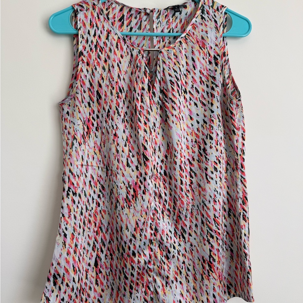 The Limited Pink and Gray Sleeveless Blouse